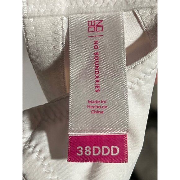 No Boundaries 38DDD T-Shirt Bra White With Adjustable Straps & Hook Closure - Picture 4 of 6